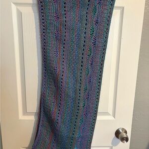 Vibrant Multicolor Knit Shoulder Shawl
